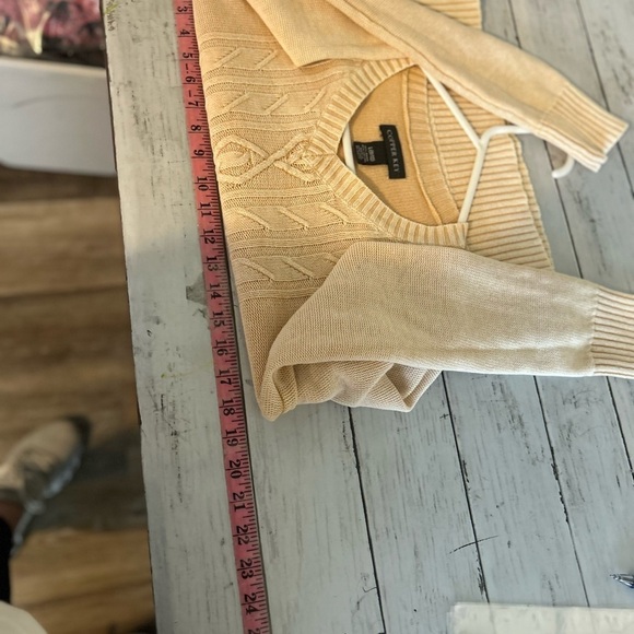 COPPER KEY Beige Cable Knit Sweater Large 11/13 - Picture 7 of 7
